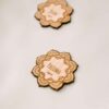 Conjunto de marcasitios con forma de mandala, todos personalizados con el nombre de cada invitado