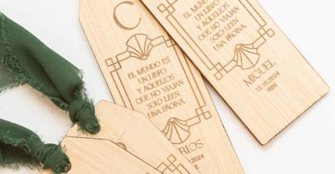 Conjunto de Marcapáginas Personalizados con Diseño Estilo Gran Gatsby Conjunto de marcapáginas personalizados con diseño estilo Gran Gatsby y sedas verdes