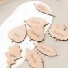Conjunto de marcasitios Forest con diferentes formas de hoja grabadas y personalizadas