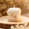 Vela burbuja mini personalizada con faju00edn, un detalle pequeu00f1o y elegante para tus invitados.