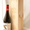 Caja de vino de madera personalizada con tapa grabada, imagen principal del producto