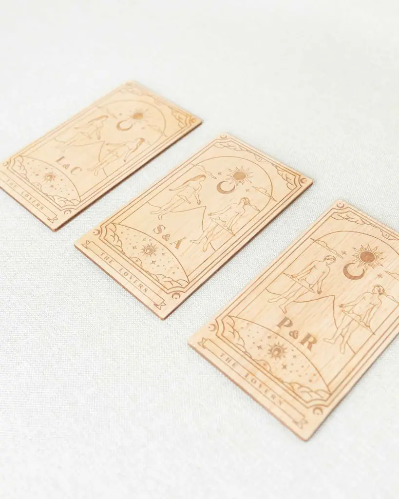 Invitación Los Amantes inspirada en el tarot