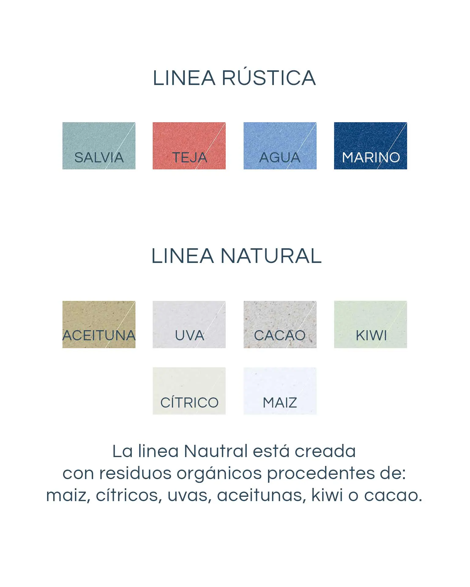 Líneas rústica y natural del sobre Aventura