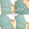 Detalle del diseu00f1o de la funda para invitaciu00f3n vinilo modelo 3, versiu00f3n D en color verde