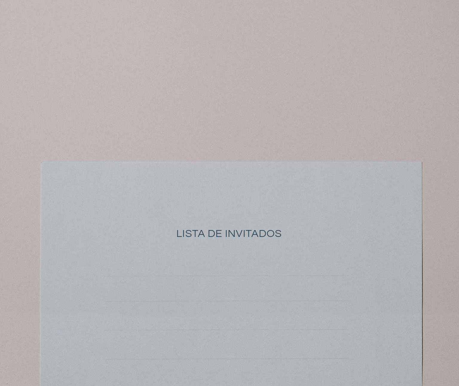Lista de invitados para organizar una boda Folio con la lista de invitados para una boda, ideal para decidir a quién invitar y a quién no