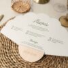 Abanico marcasitio personalizado para boda verde