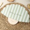 Abanico minuta personalizado para boda en mesa