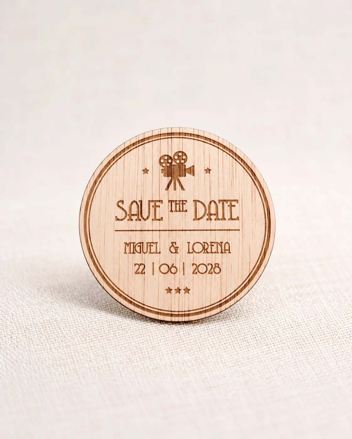 Save the date de madera modelo Movie